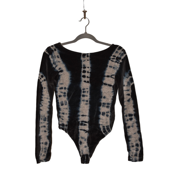 ALLSAINTS NEW $115 Raffi Velvet Tie Dye Teddy Bodysuit Blue Gray Marl Size‎ 4 - Picture 4 of 6